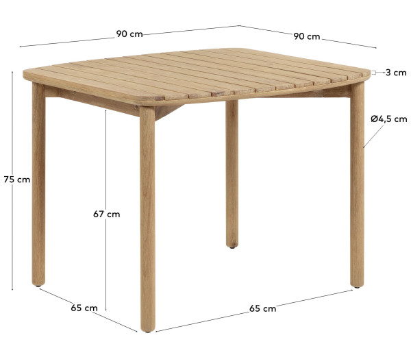 Обідній стіл La Forma SHERY 90х90 см CC5081M46-8