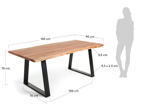 Обеденный стол La Forma SONO 160х90 см CC0954M43-14