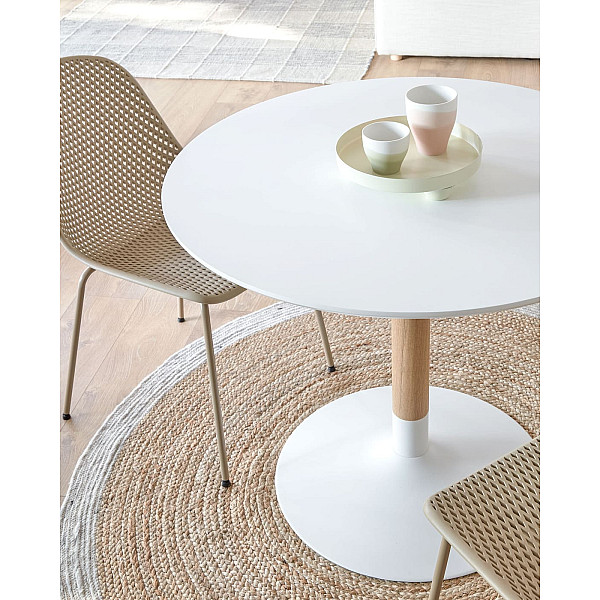 Стіл обідній La Forma TIC CC0091L05 Білий Ø 90 см-2