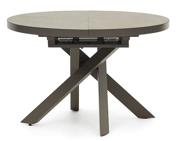 Керамический стол раскладной обеденный La Forma VASHTI 1416T03001KK15 Коричневый 120 (160) х 76 см-2