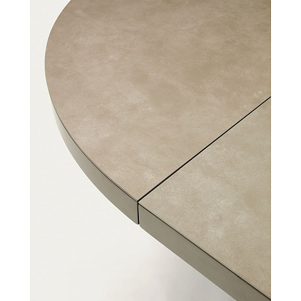 Керамический стол раскладной обеденный La Forma VASHTI 1416T03001KK15 Коричневый 120 (160) х 76 см-5