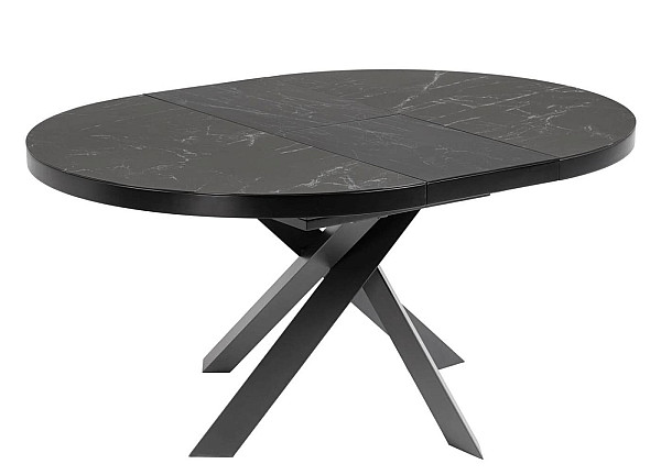 Раскладной обеденный стол La Forma VASHTI 120 (160) см Черный CC5176K01-2