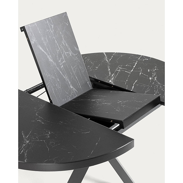 Раскладной обеденный стол La Forma VASHTI 120 (160) см Черный CC5176K01-3