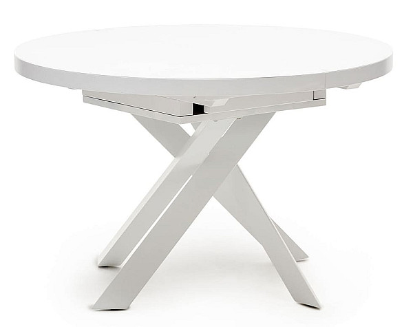 Стіл розкладний обідній La Forma VASHTI 1416T03001KK05 Білий 120 (160) х 76 см-4