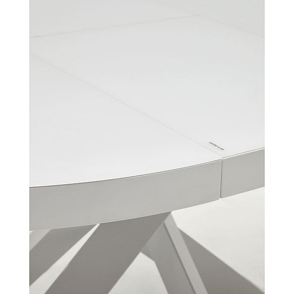 Стіл розкладний обідній La Forma VASHTI 1416T03001KK05 Білий 120 (160) х 76 см-12