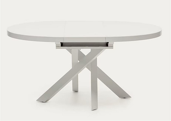 Стіл розкладний обідній La Forma VASHTI 1416T03001KK05 Білий 120 (160) х 76 см-6