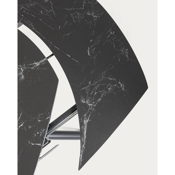 Раскладной обеденный стол La Forma YODALIA 130 (190) x 100 см Черный CC5169K01-2