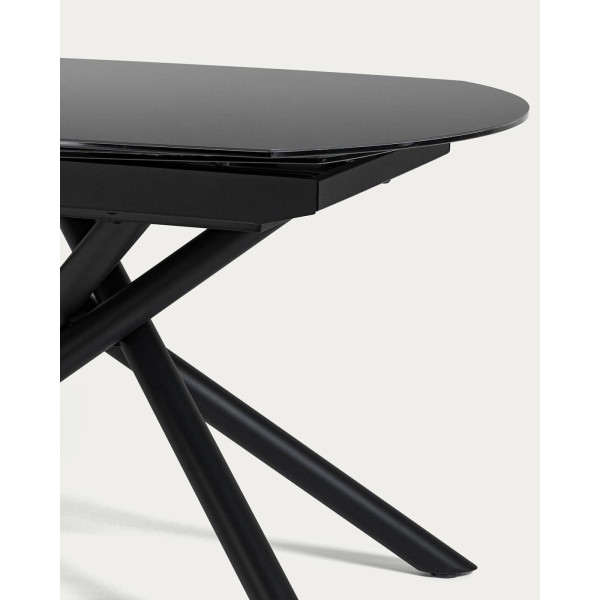 Раскладной обеденный стол La Forma YODALIA 130 (190) x 100 см Черный CC5179C01-3