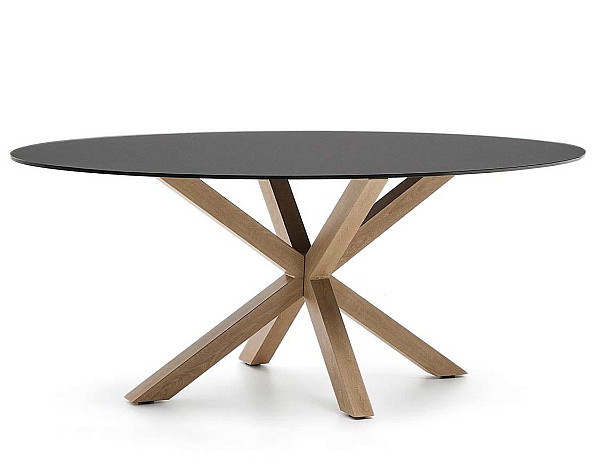 Овальный обеденный стол La Forma ARGO CC1354C01 Ø 200 x 100 см-0