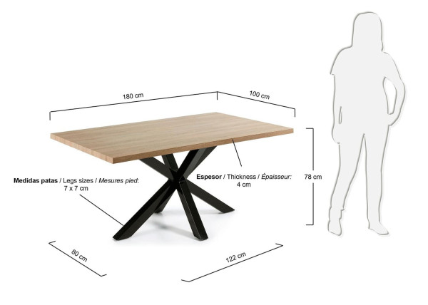 Обідній стіл La Forma ARYA C409M46 180 см-5