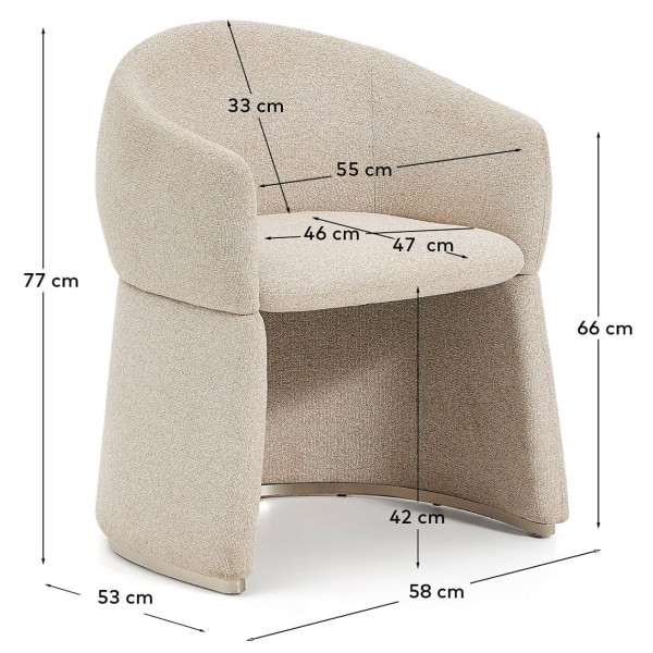 Стул La Forma Bosca C00148FA12 Бежевый-10