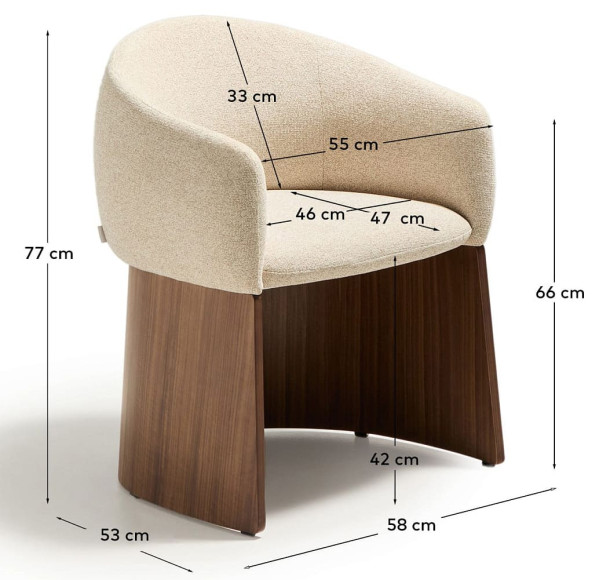 Стул La Forma Bosca C00149FA12 Бежевый-8