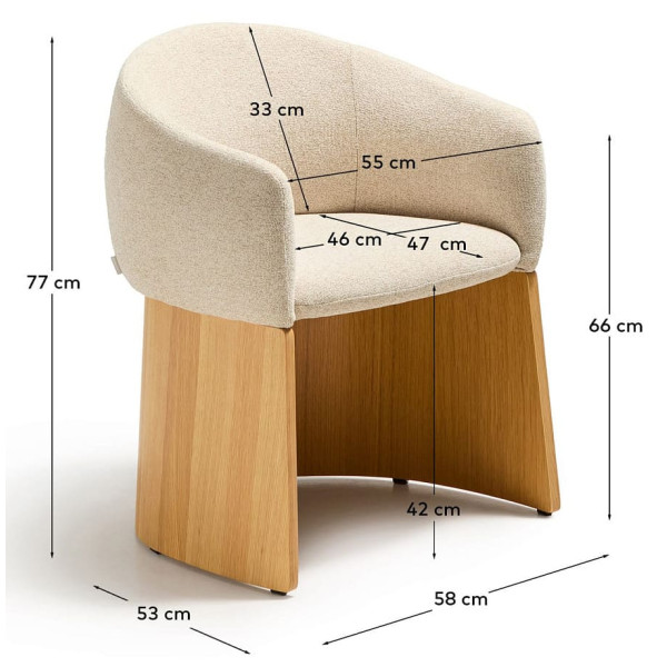 Стул La Forma Bosca C00150FA12 Бежевый-8