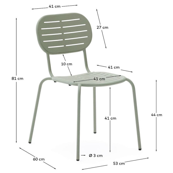 Стілець La Forma Brai C00059RR20 Бірюзовий-12