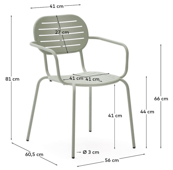 Стілець La Forma Brai C00089RR20 Бірюзовий-10