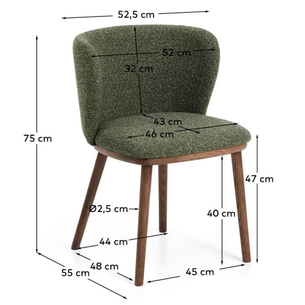 Стул La Forma Ciselia C00299VS06 Зеленый-9
