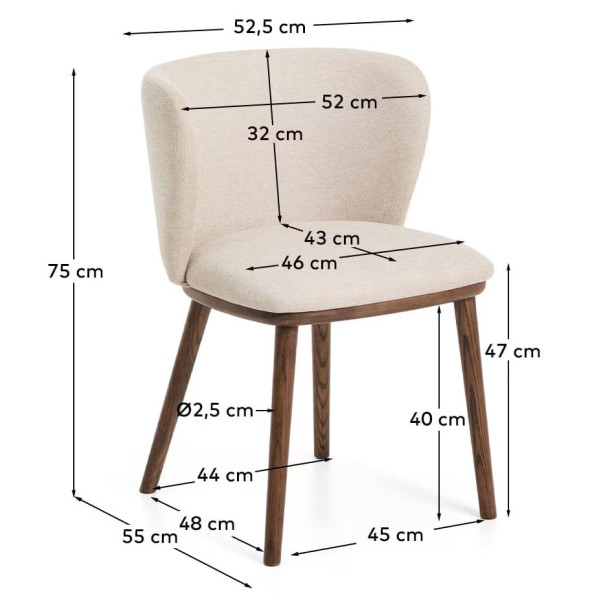 Стул La Forma Ciselia C00299VS12 Бежевый-9