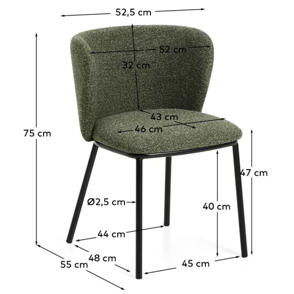 Стул La Forma Ciselia CC3000VS06 Зеленый-9