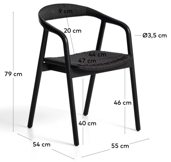 Стул La Forma Derile C00210CP01 Черный-14