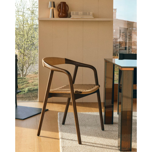 Стілець La Forma Derile C00211CP39 Горіх/беж-1