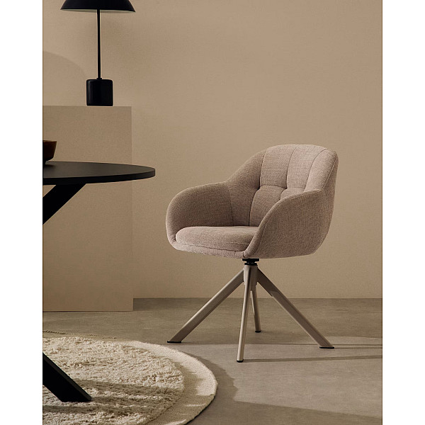 Поворотний стілець La Forma Dorina C0100236JO12 Бежевий-1
