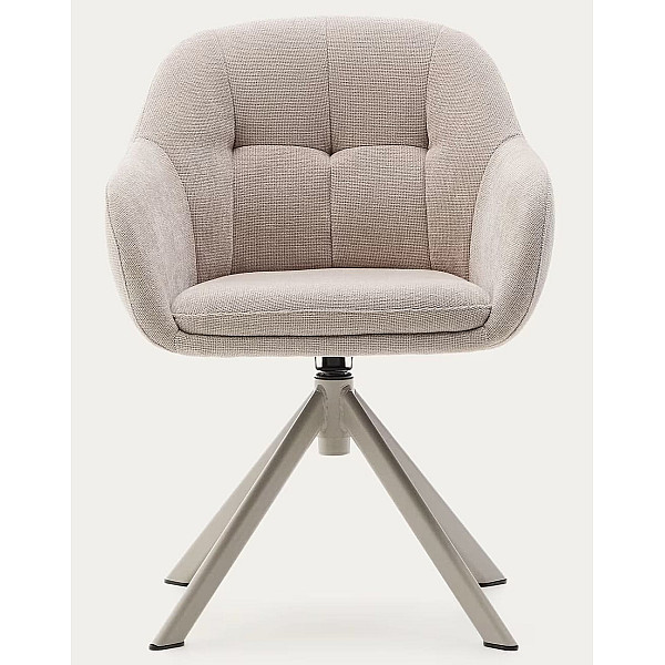 Поворотний стілець La Forma Dorina C0100236JO12 Бежевий-4