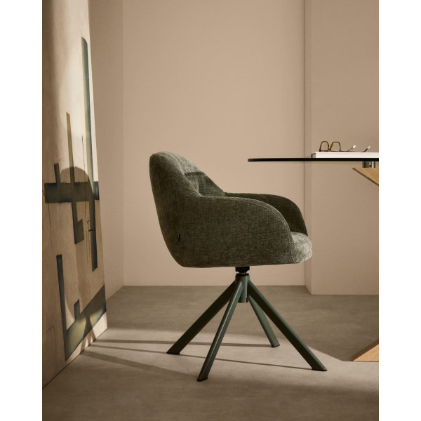 Поворотный стул La Forma Dorina C0100236JO19 Темно-зеленый-2