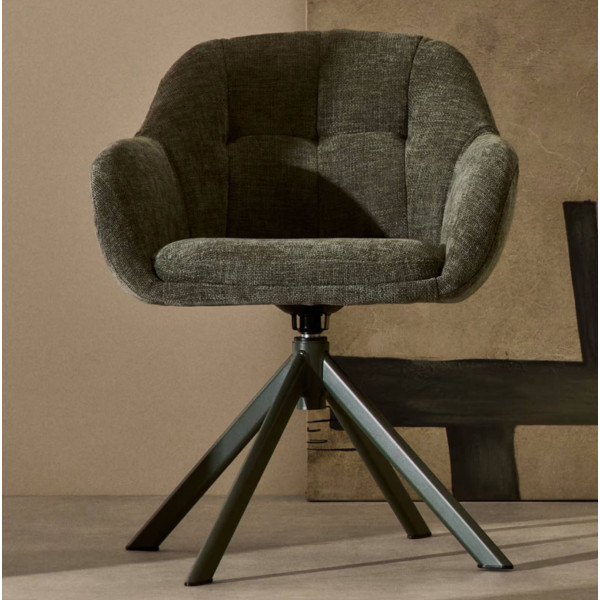 Поворотный стул La Forma Dorina C0100236JO19 Зеленый-2