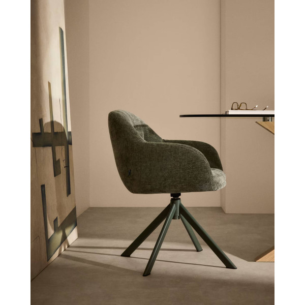 Поворотный стул La Forma Dorina C0100236JO19 Зеленый-3