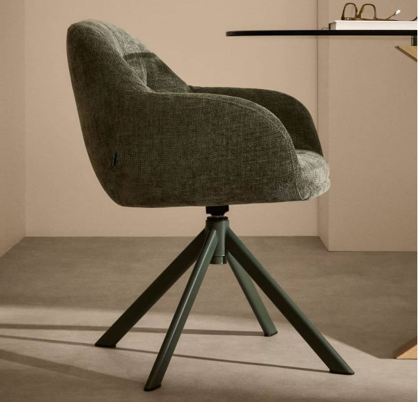 Поворотный стул La Forma Dorina C0100236JO19 Зеленый-4