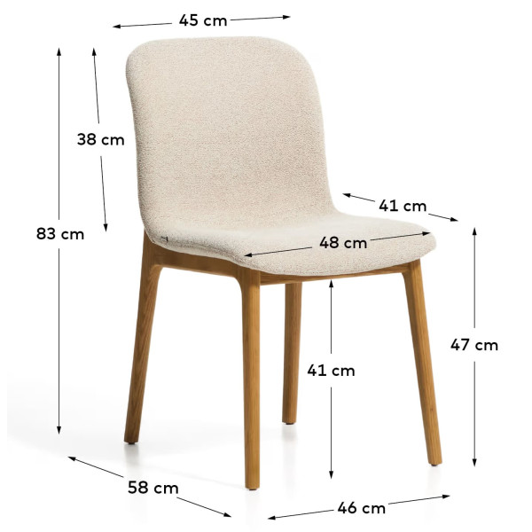 Стілець La Forma Elnor C00447UP12 Бежевий-10