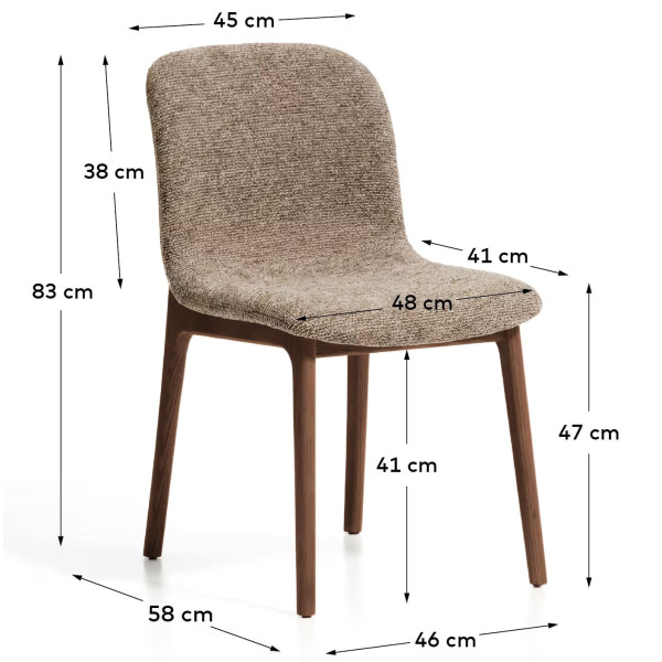 Стул La Forma Elnor C00451UP10 Коричневый-10