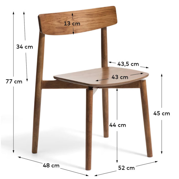 Стул La Forma Evera C00557MO10 Орех-10