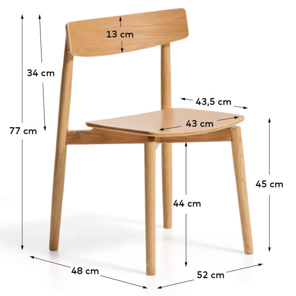 Стул La Forma Evera C00557MO12 Натуральный-11