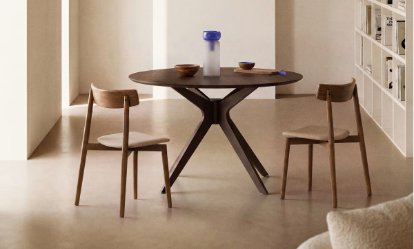 Стул La Forma Evera C00558UP10 Светло-коричневый/орех-2