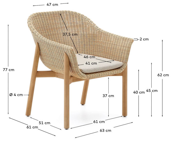 Стул La Forma Galea O00144NW11-14