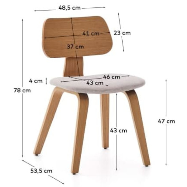 Стілець La Forma Gena C00001BF12 Натуральний-10