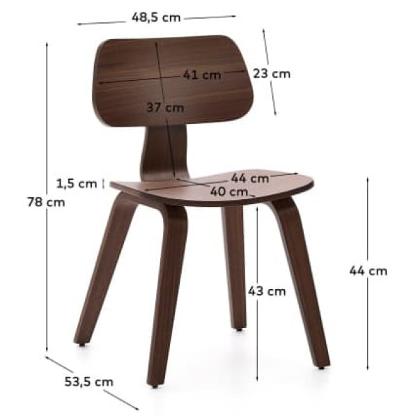 Стілець La Forma Gena C00004MM41 Горіх-10