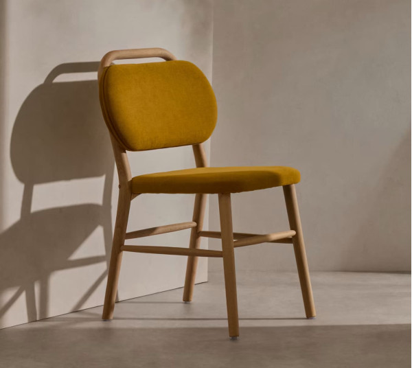 Стілець La Forma HELDA Гірчичний C0100010MY81 тканина синель-1