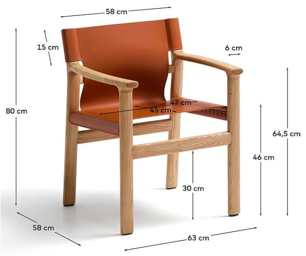 Стул La Forma Jan C00126LE13 Светло-коричневый-14