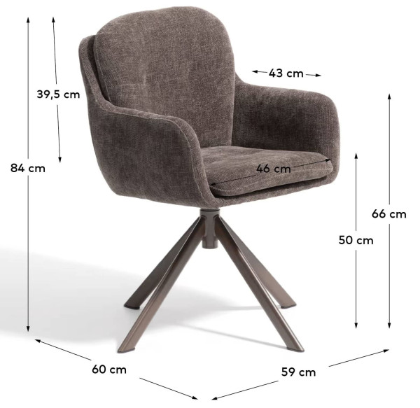 Стул поворотный La Forma Lexa C00524UP09 Коричневый-10