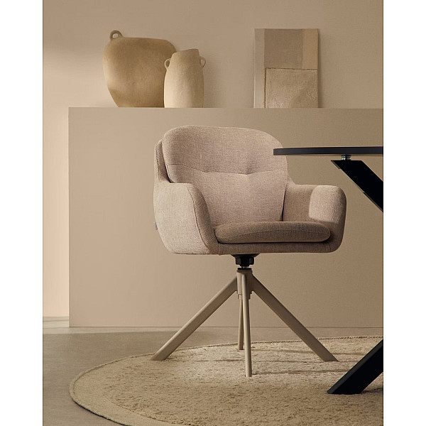 Поворотний стілець La Forma Lexa C0100237JO12 Бежевий-1