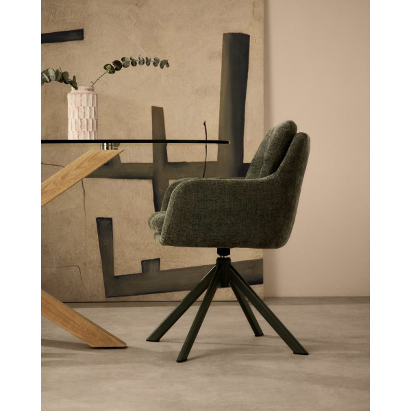 Поворотный стул La Forma Lexa C0100237JO19 Темно-зеленый-1