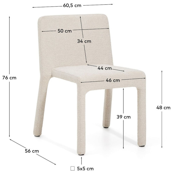 Стул La Forma Loria C00144FA12 Бежевый-14
