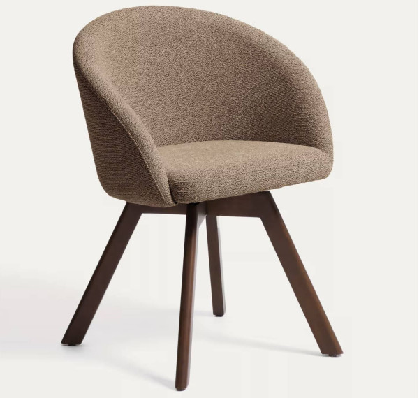 Поворотный стул La Forma MARVIN C00645UP10 Коричневый/орех-0