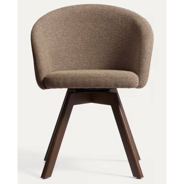 Поворотный стул La Forma MARVIN C00645UP10 Коричневый/орех-3