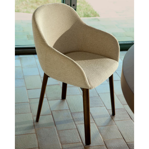 Стул La Forma Meila C00568UP12 Бежевый/орех-1