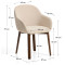 Стул La Forma Meila C00568UP12 Бежевый/орех-12-thumb