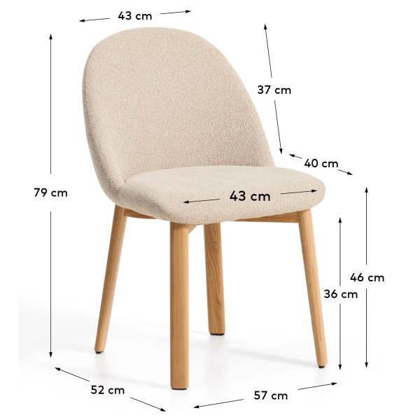 Стул La Forma Meila C00574UP12 Бежевый/натуральный-11