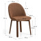 Стілець La Forma Meila C00578UP59 Теракотовий/горіх-13-thumb